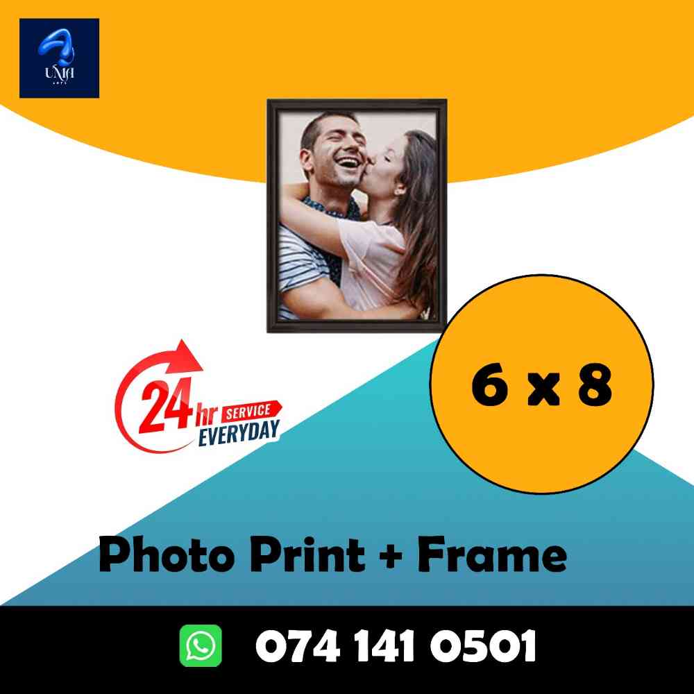 6x8 Photo frame photo print with laminating