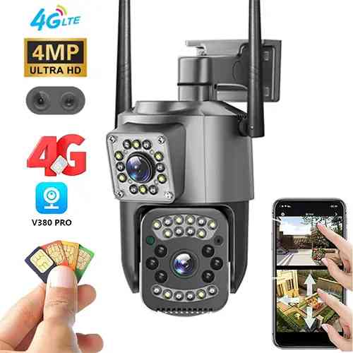4MP Dual lens 4G sim camera