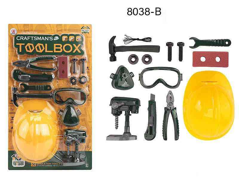 13 Pcs Craftsman's toolbox toy set