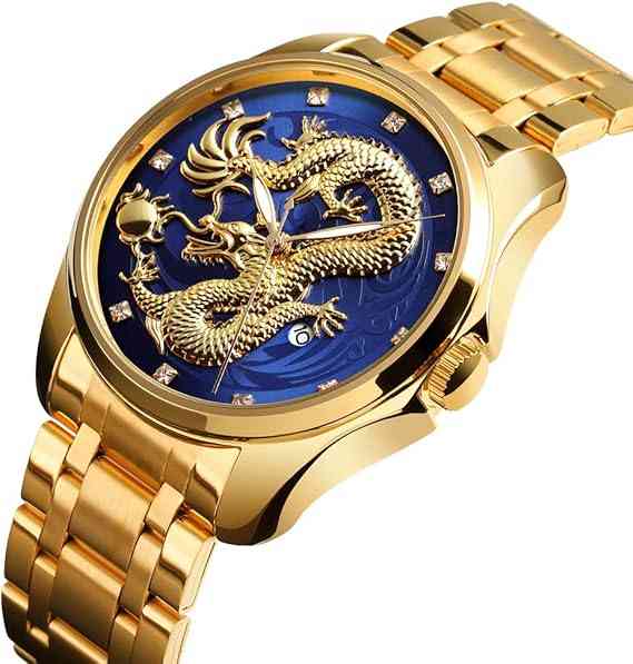 Skmei golden dragon men's watch