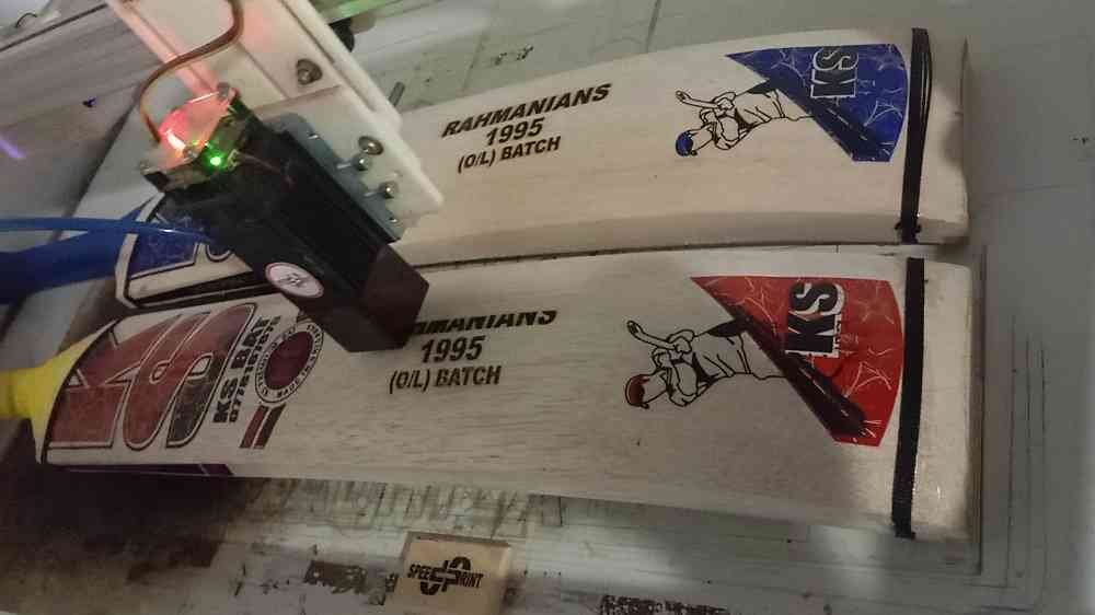 Cricket bat name engraving