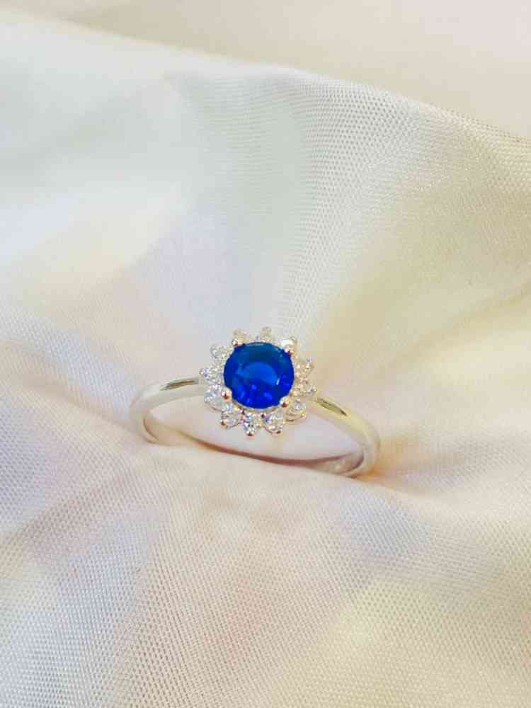 Silver with gemstone ladies rings
