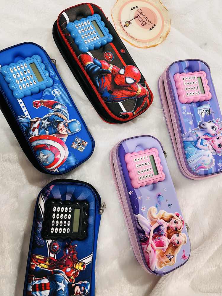 Pencil case with calculater