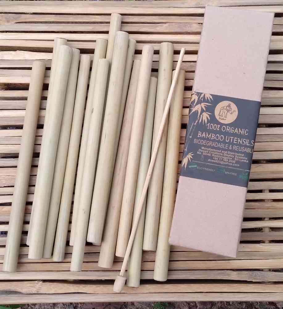 Biodegradable bamboo straws
