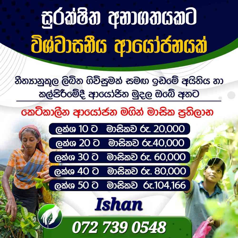 Monthly income plan