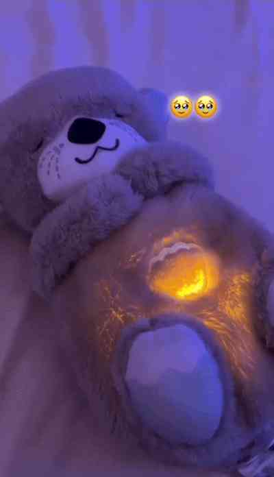 Plush breathing teddy bear