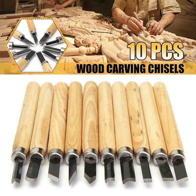 10 Pcs wood cut chisels diy hand tools