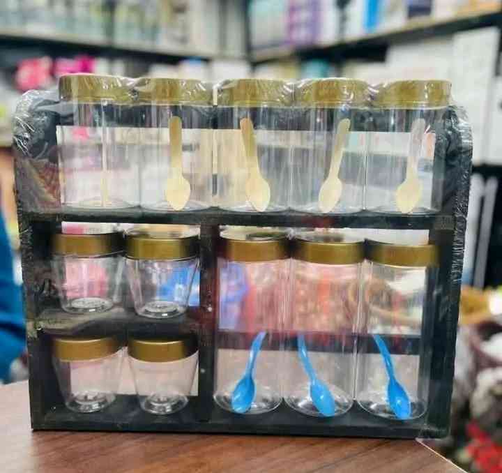 Kitchen spice bottle rack