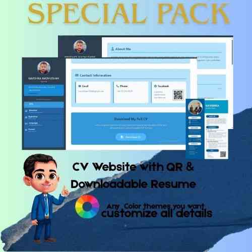 Website CV with downloadable resum