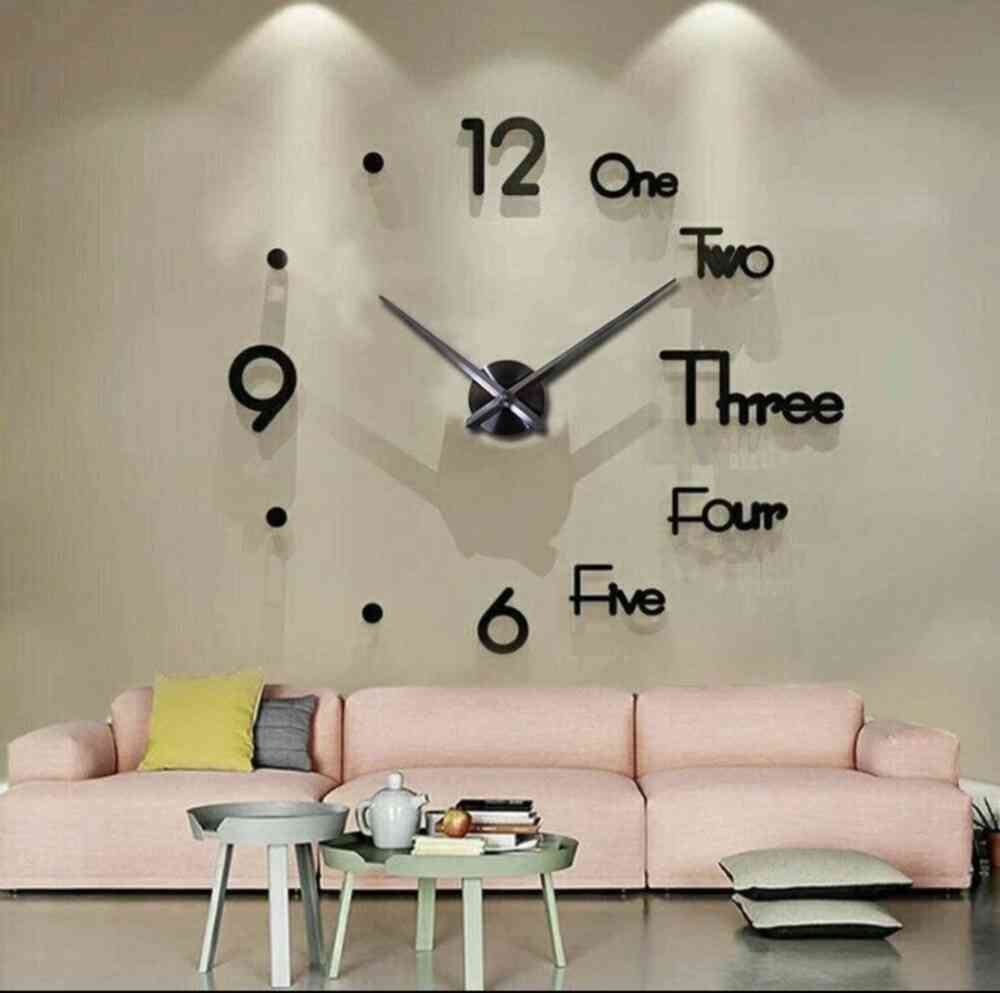 Wall clock mirror sticker
