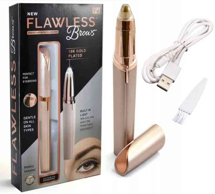 Rechargeable flawless eyebrow trimmer