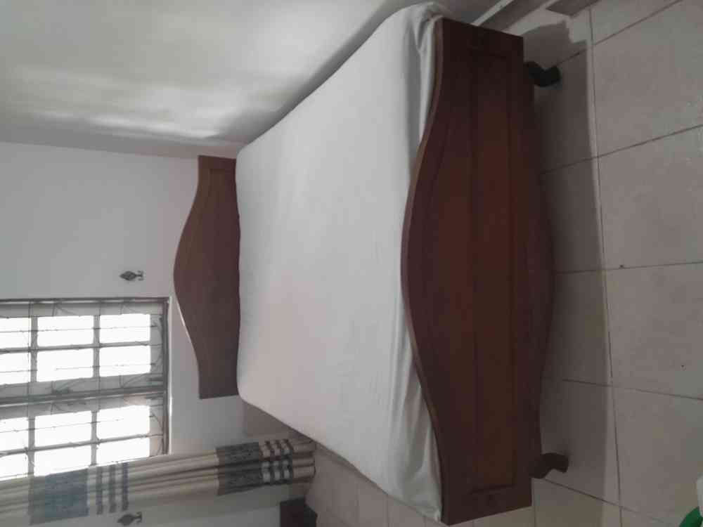 Teak double bed