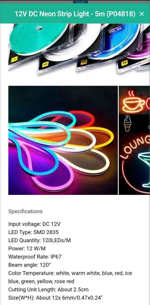 Strip rgb light