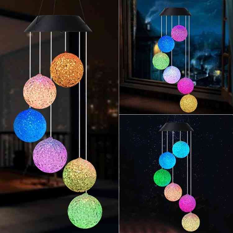 Solar wind colorful chimes light