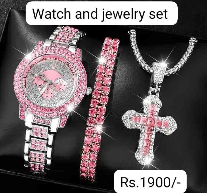 Women's watch and jewelery set