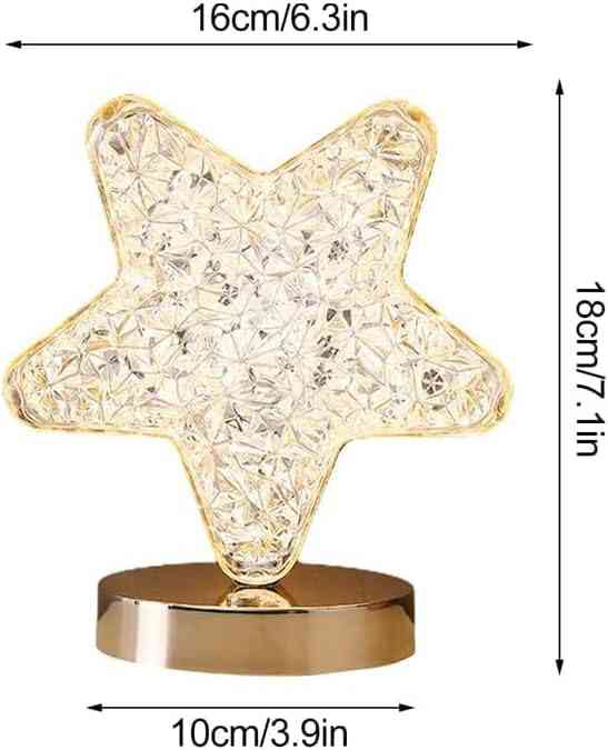 Star shape crystal diamond lamp