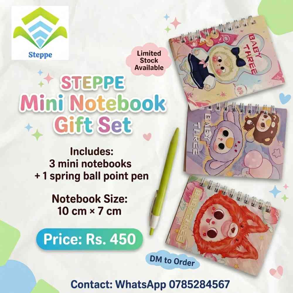 Mini note book with spring pen