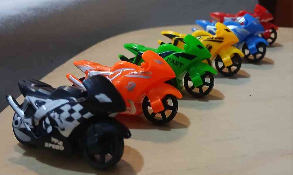 Vibrant mini toy bikes for kids