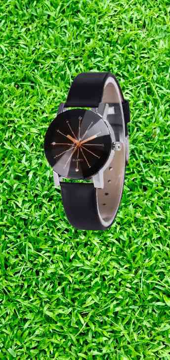 Cute black causal ladies watch