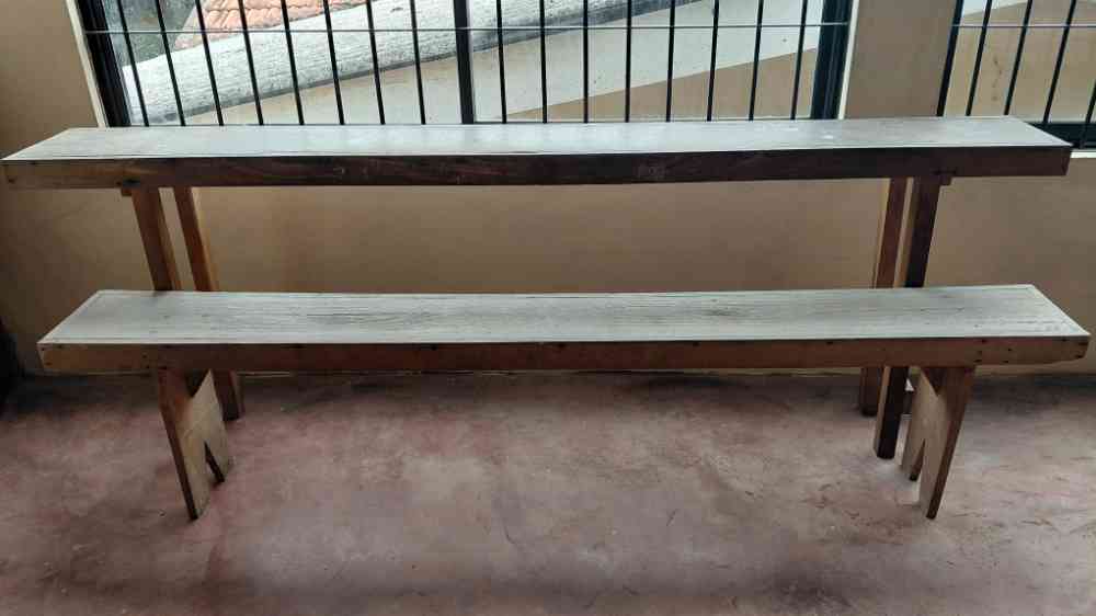 Used desks and benches