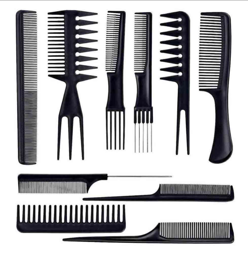 10 Pcs salon comb set