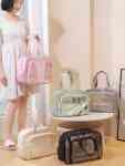 Clear waterproof travel toiletry bag