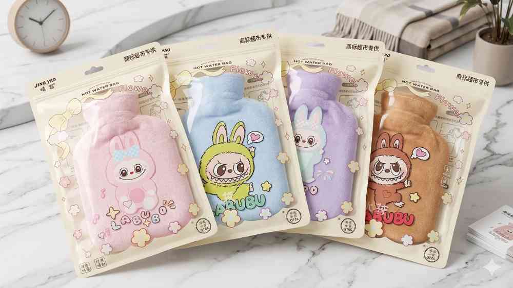 Cute fluffy hot water bag
