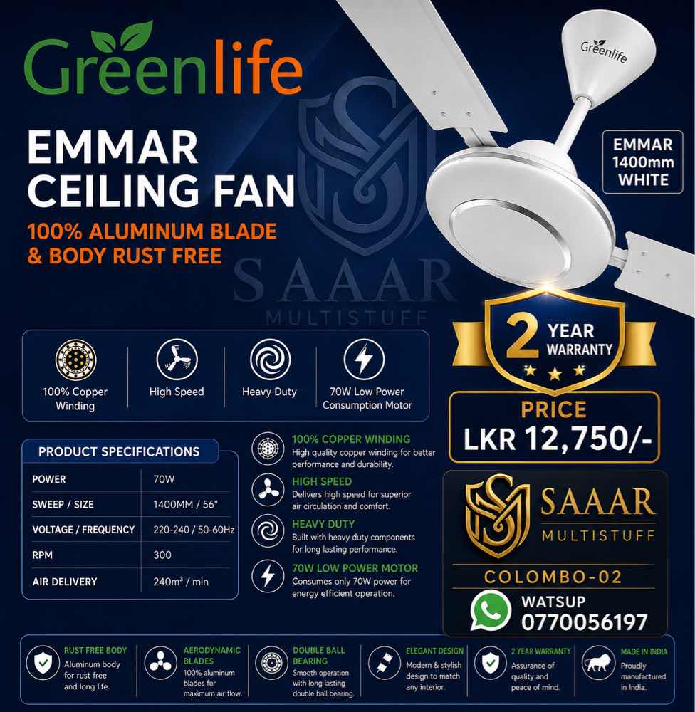 Emmar ceiling fan green life