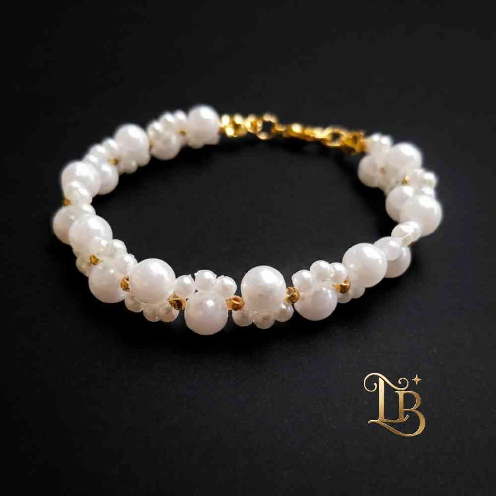 Luna glow gold handmade pearl bracelets wholesale