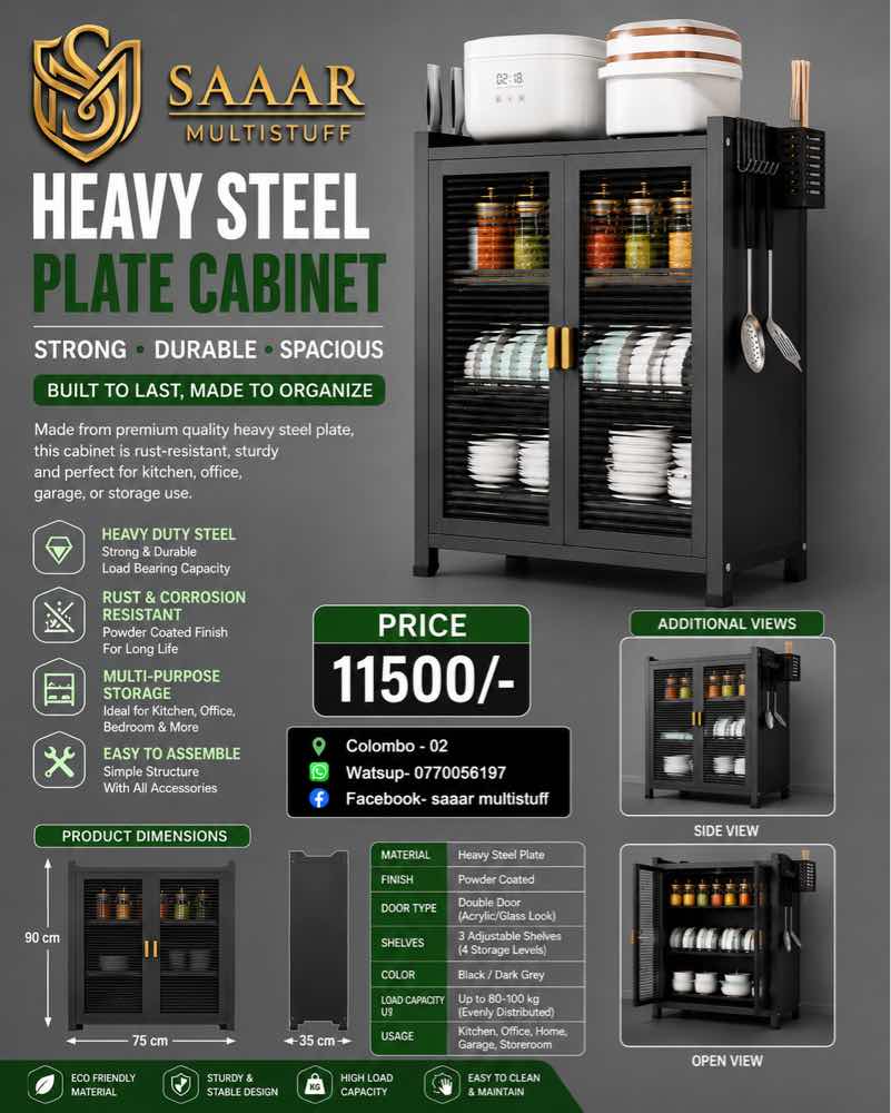 Heavy duty steel plate cabinet