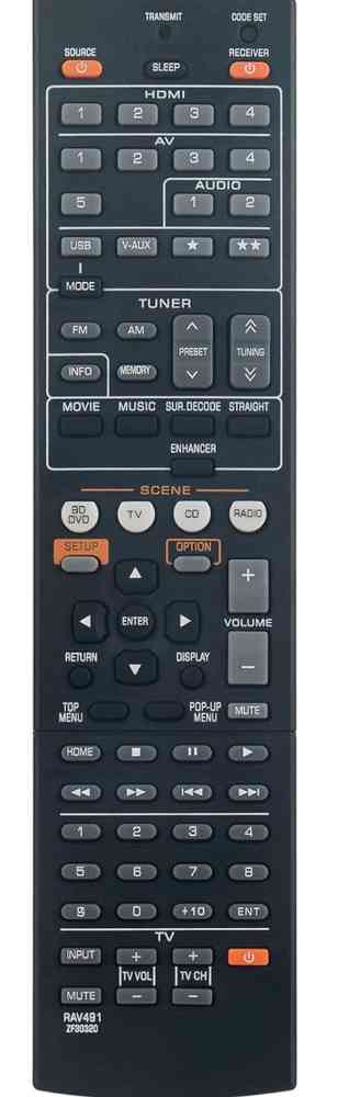 Yamaha rav491 zf30320 remote control