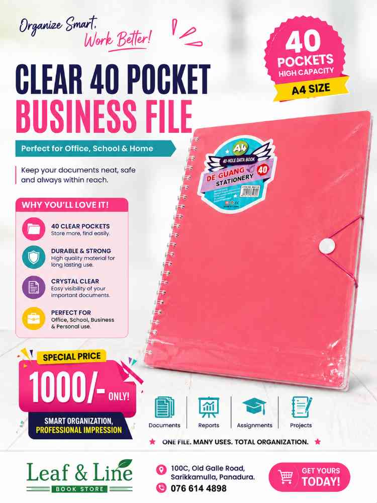 40 Pocket business file