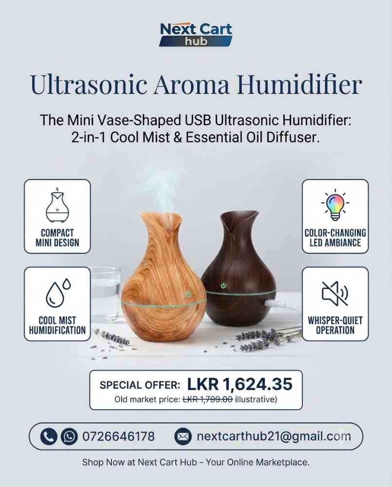 Mini ultrasonic aroma humidifier