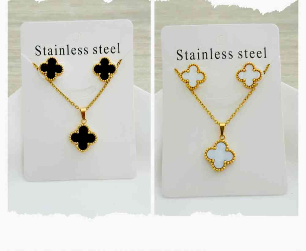 Earrings and necklace