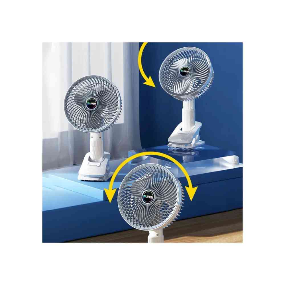 Portable folding multifunction desktop fan
