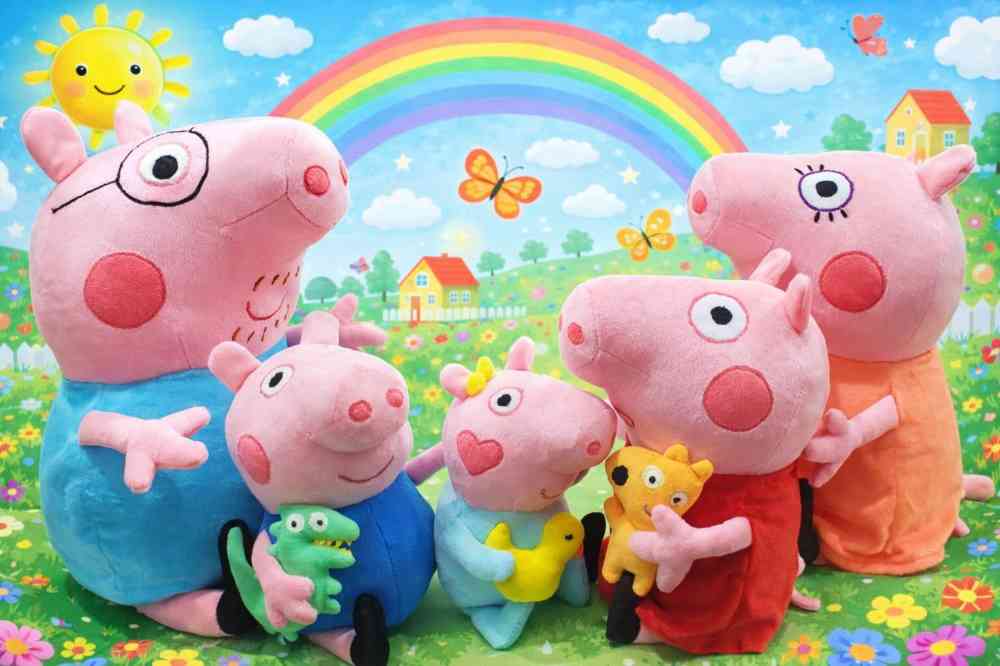 Peppa pig family plush toy set
