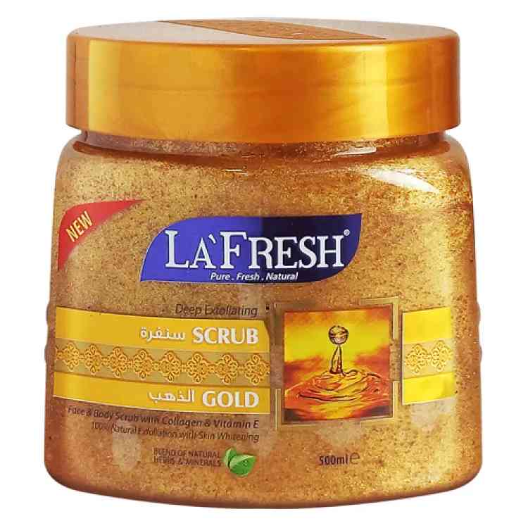 Lafresh gold face & body scrub 500ml