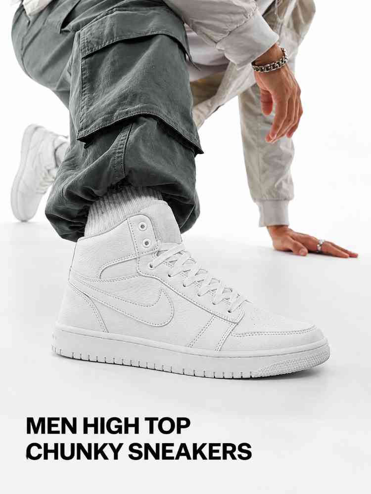 High top white sneaker