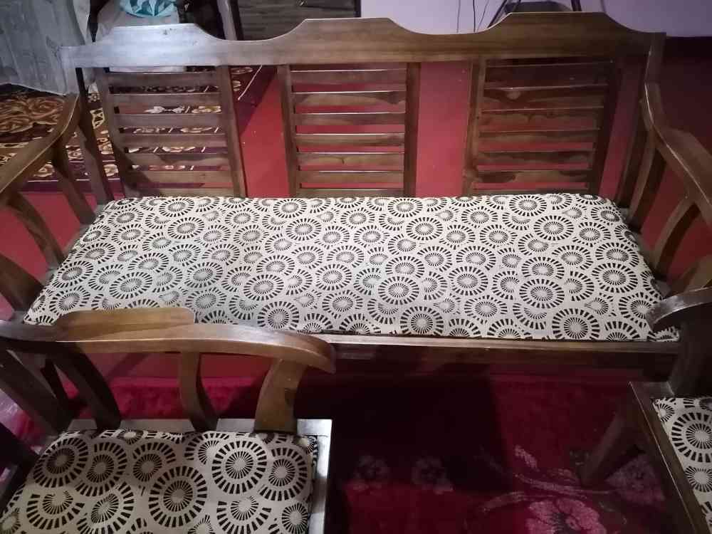 Teak chair set used