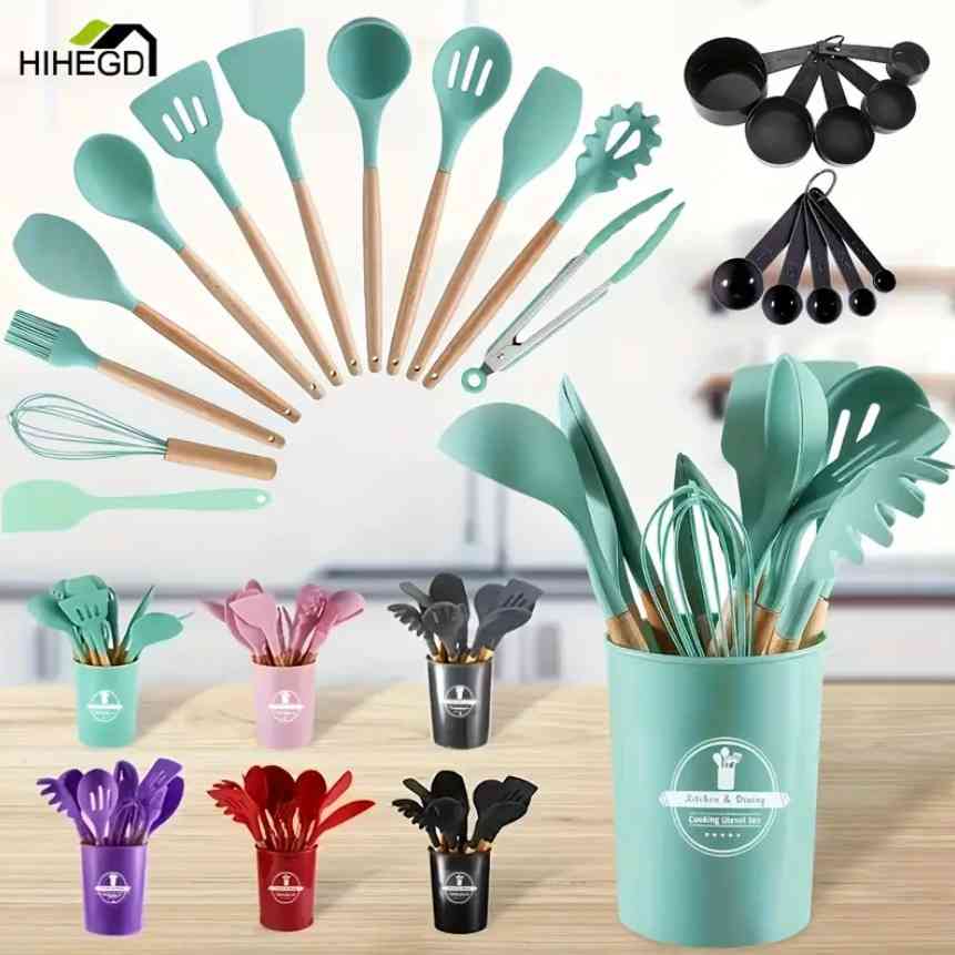 Silicone spoon set 12 piece