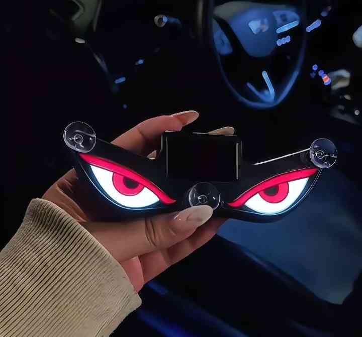 Solar devil eye led warning light